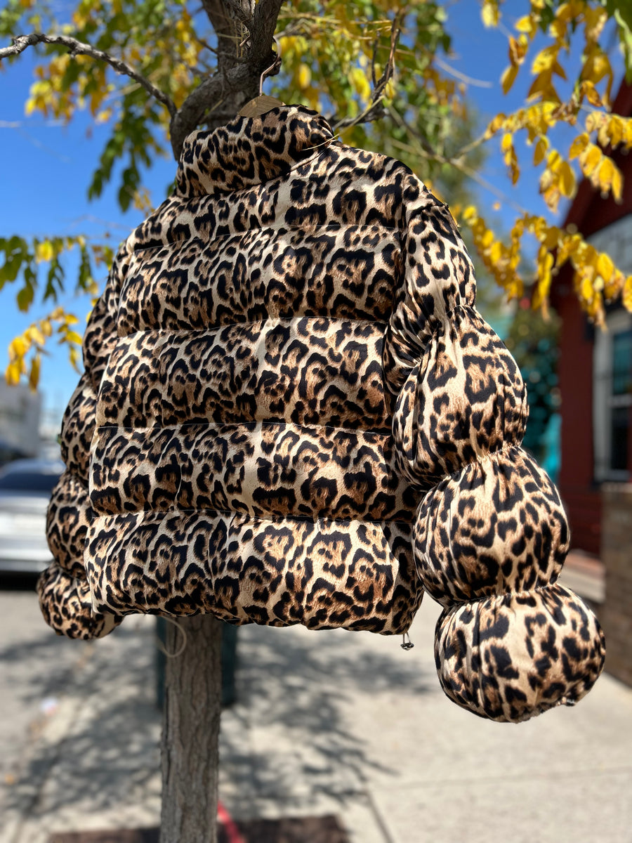 Moncler caille leopard jacket sales