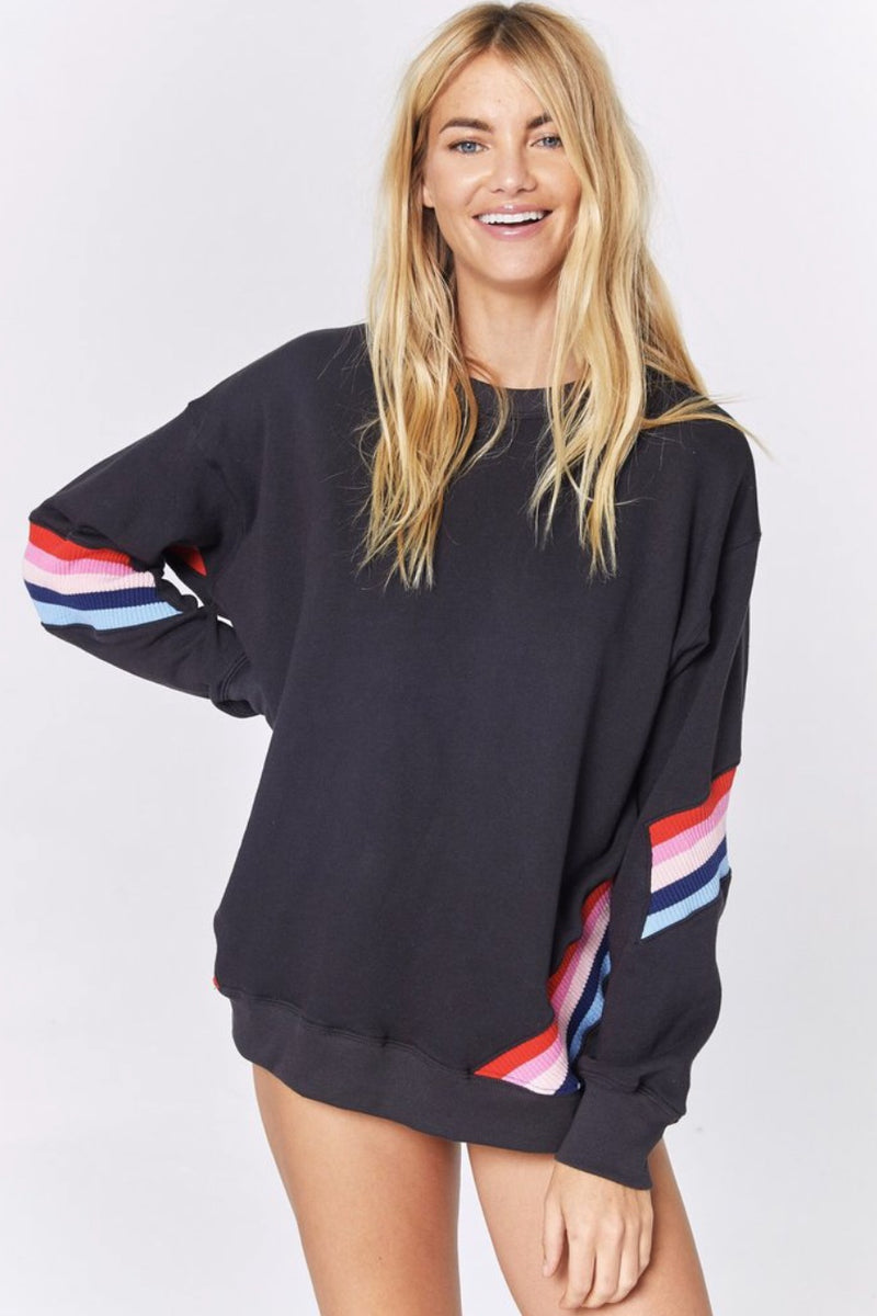 Spiritual Gangster Stripe Sweatshirt Canary In A Clothesmine