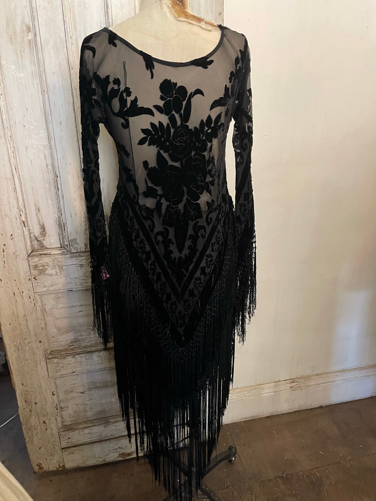 Fringe Go-Go Dress Noir