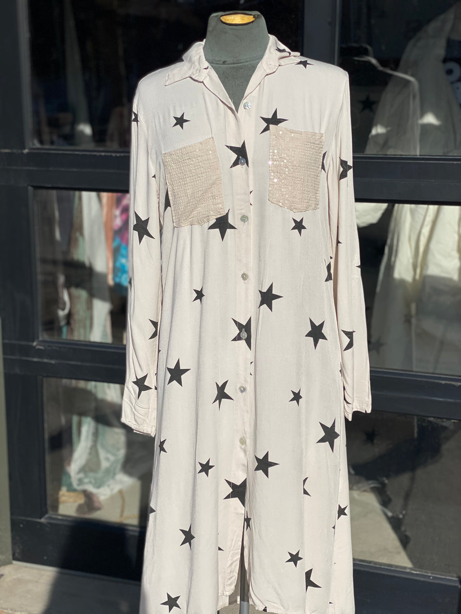Star shirt dress Soft pink / Small medium large