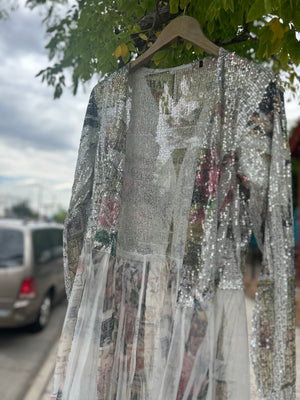 Sequin tulle angel duster
