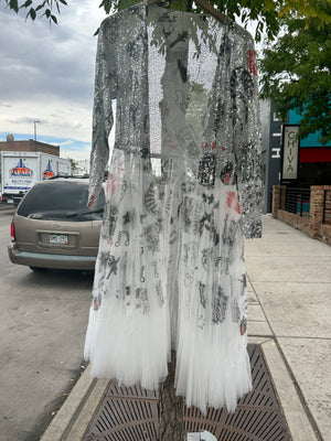 Sequin tulle angel duster