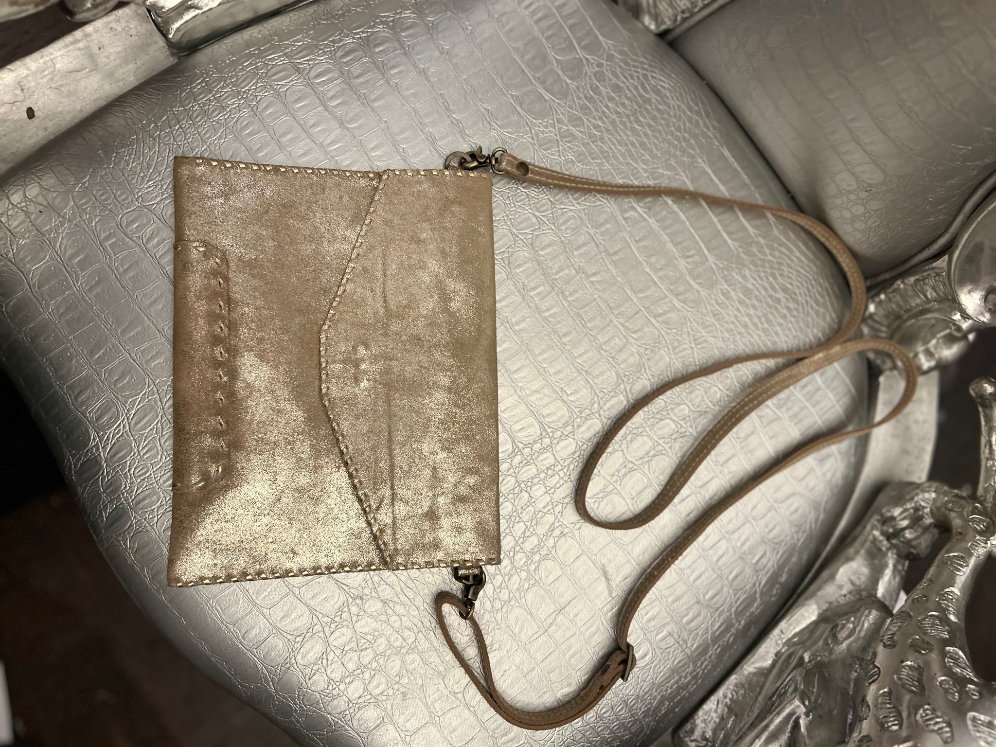 Metallic Leather Crossbody