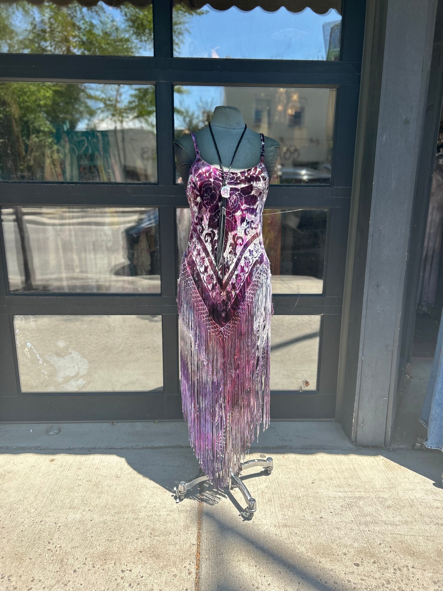 Fringe Go-Go Dress in Oh La La purple M/L Fringe Go-Go Dress in Oh La La purple M/L