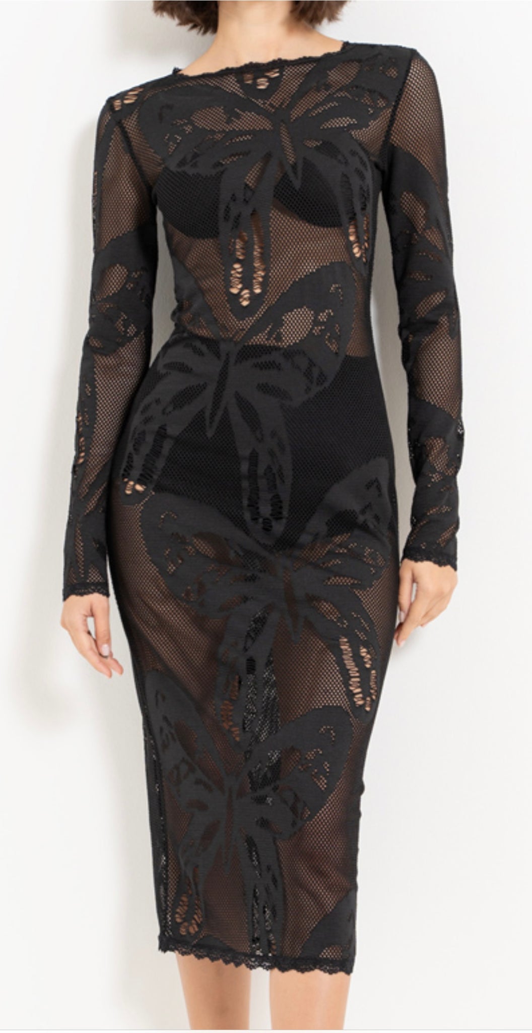 Winged mesh midi dress – Canary In A Clothesmine