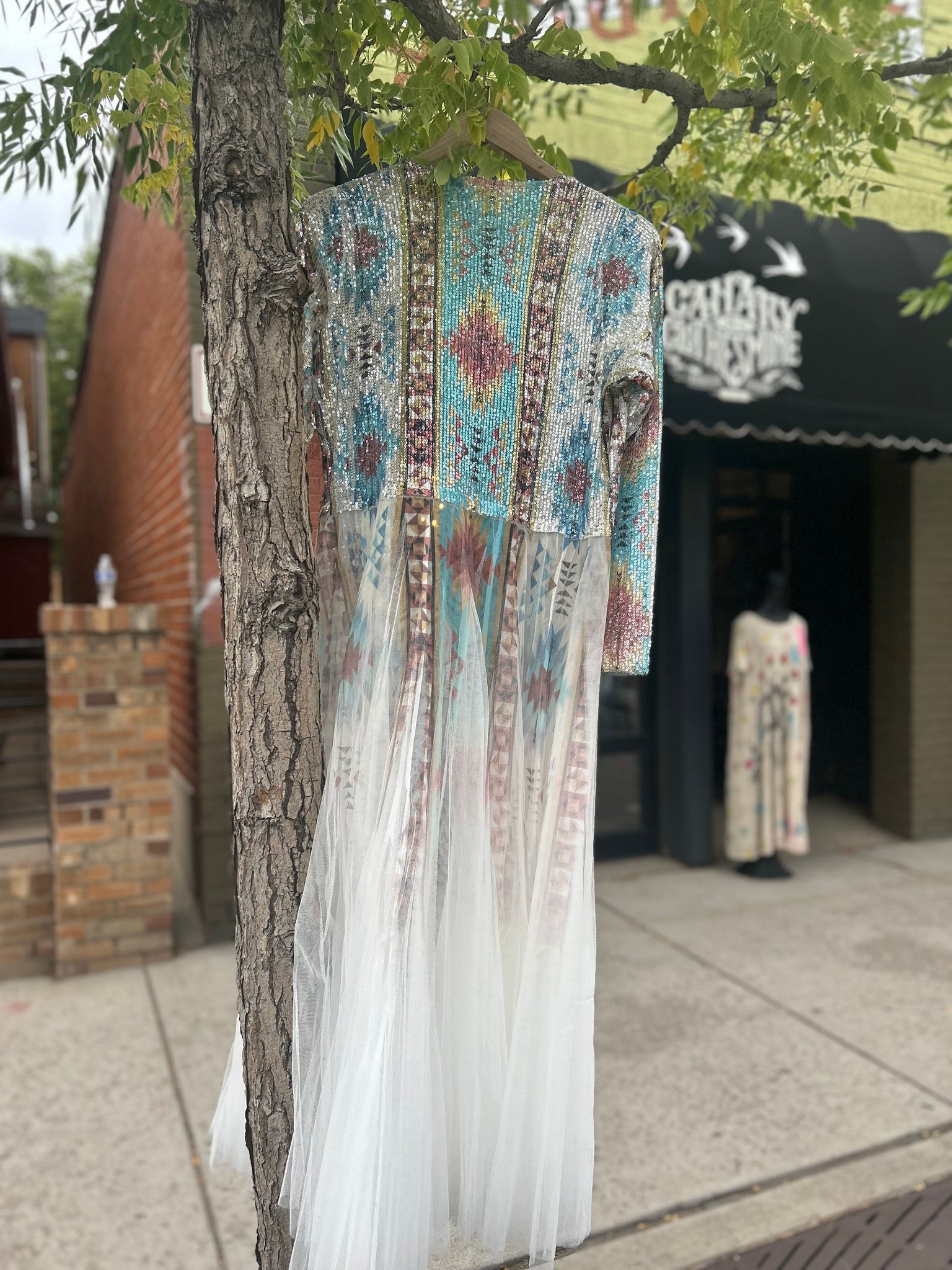 Sequin tulle angel duster