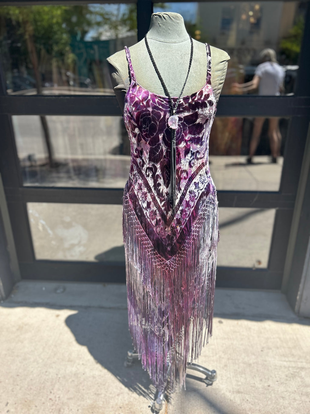 Fringe Go-Go Dress in Oh La La purple