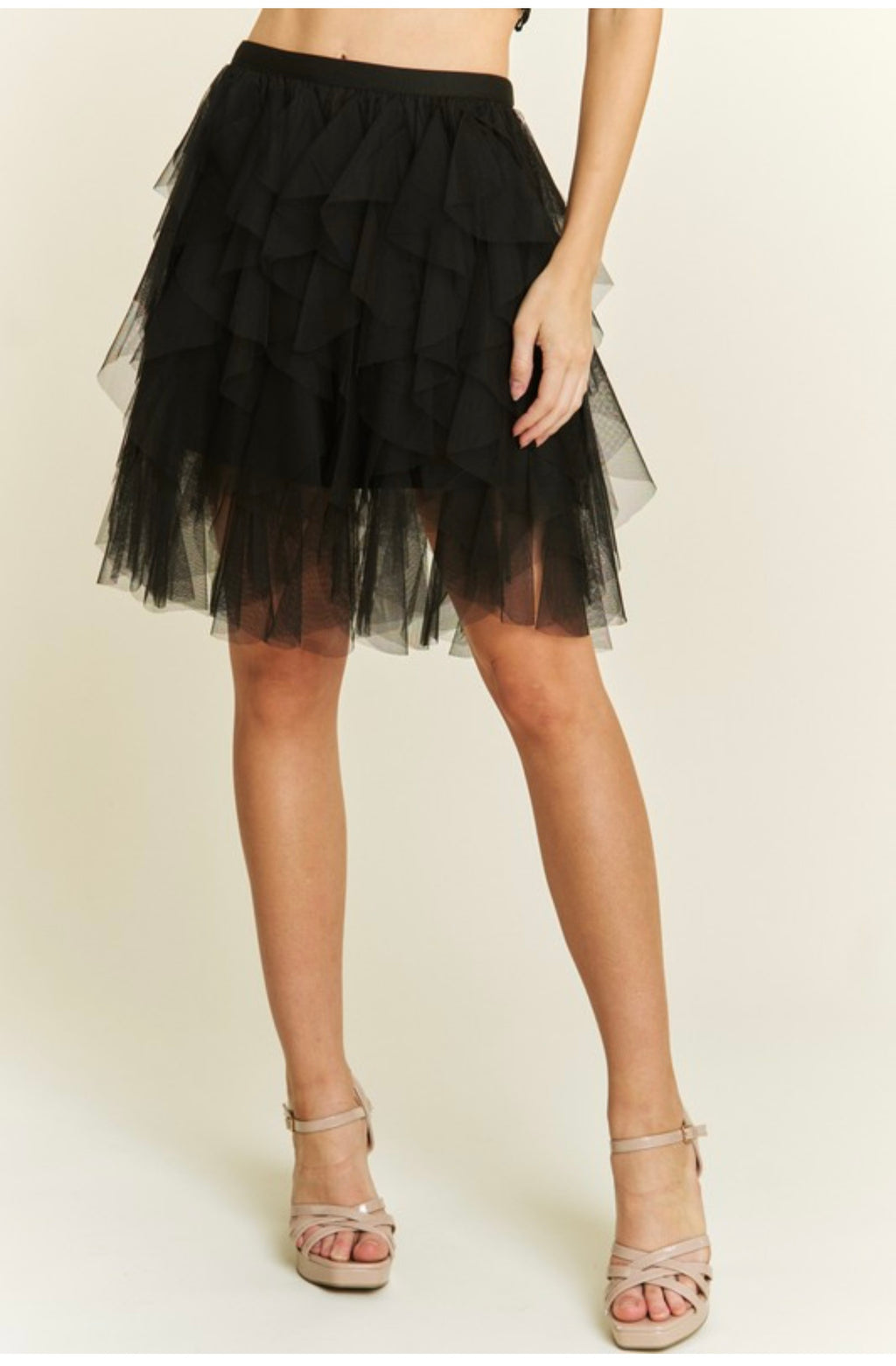 Lala mesh mini skirt