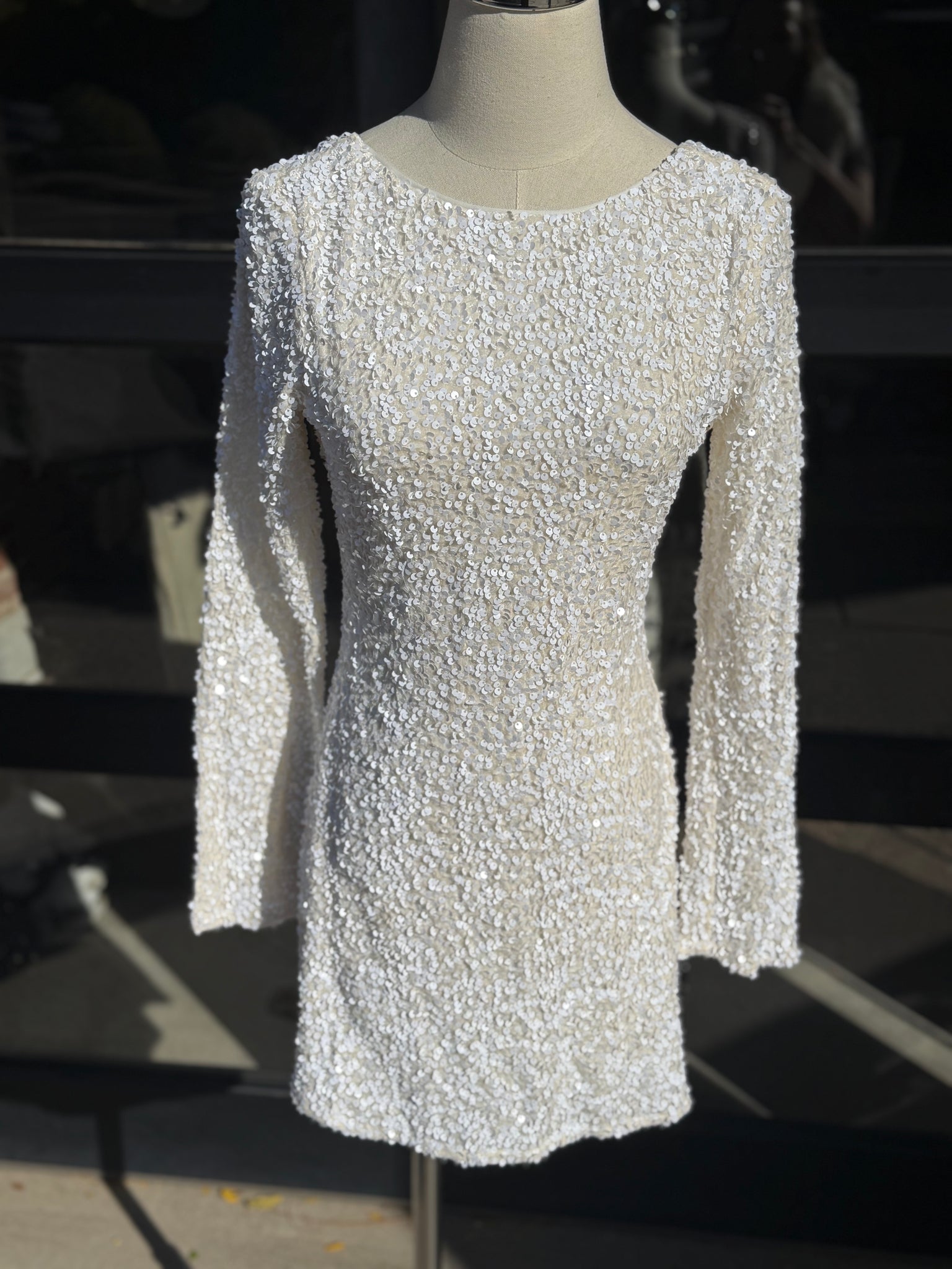 Cybelle flocked sequin velvet  mini dress