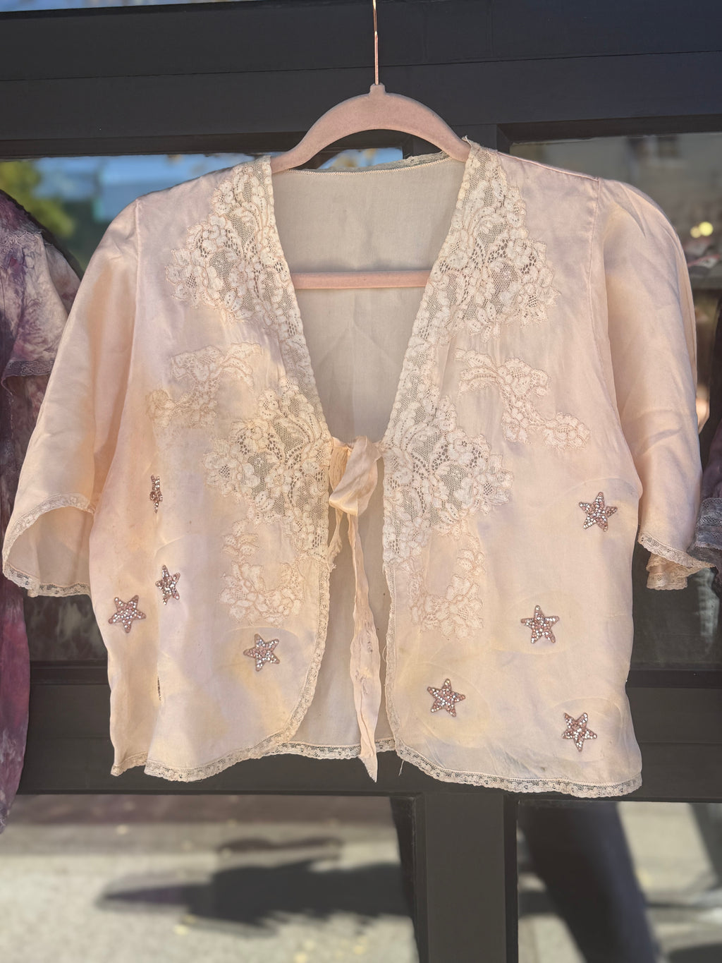 Starry night vintage bed jacket