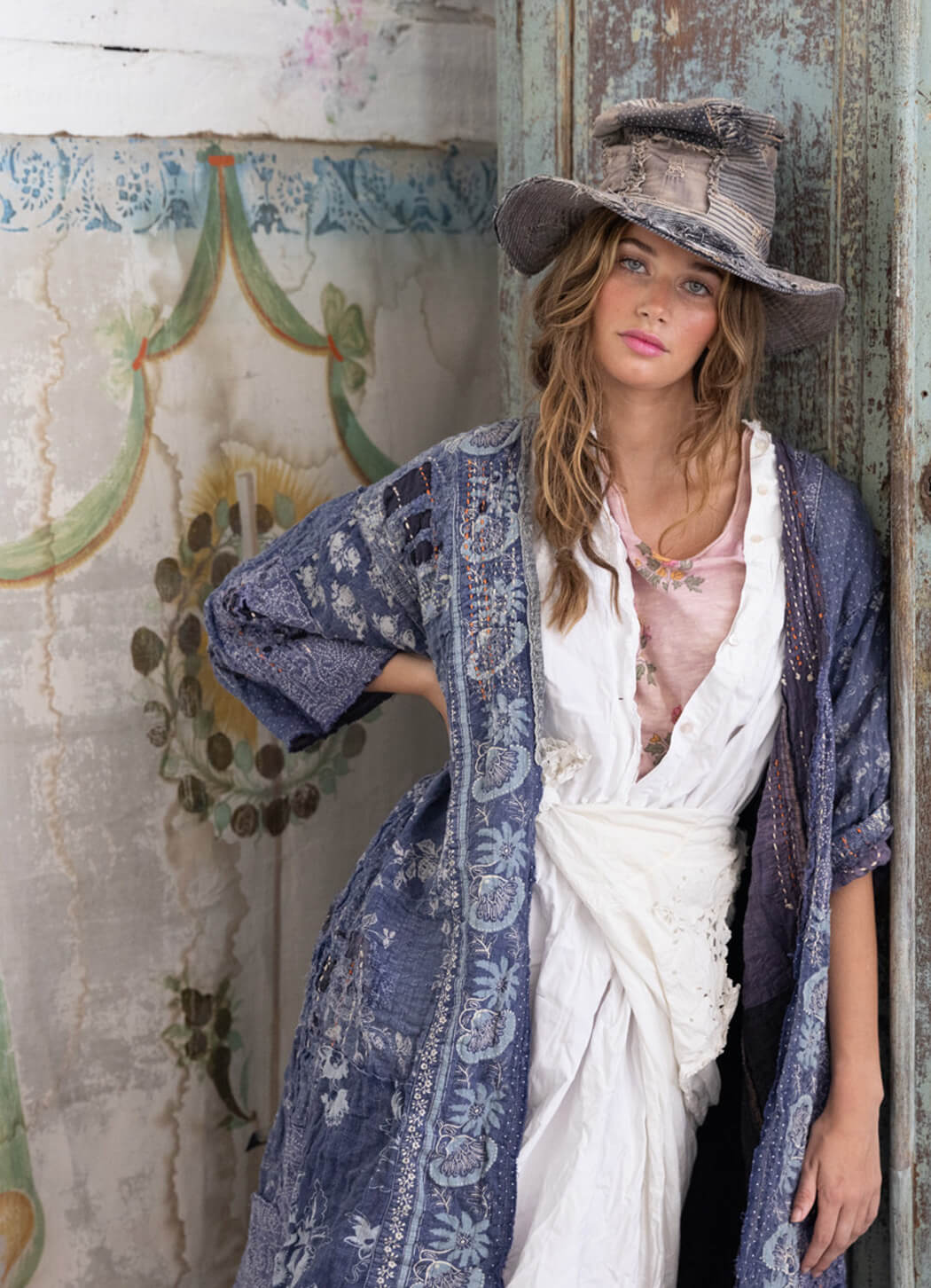 Magnolia Pearl Quilted Boro Kimono 794