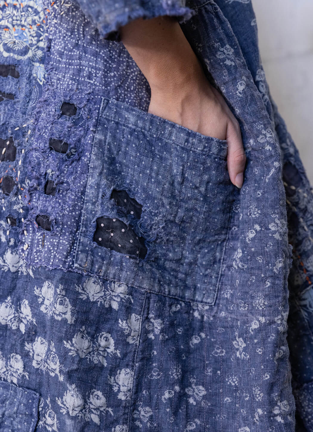 Magnolia Pearl Quilted Boro Kimono 794