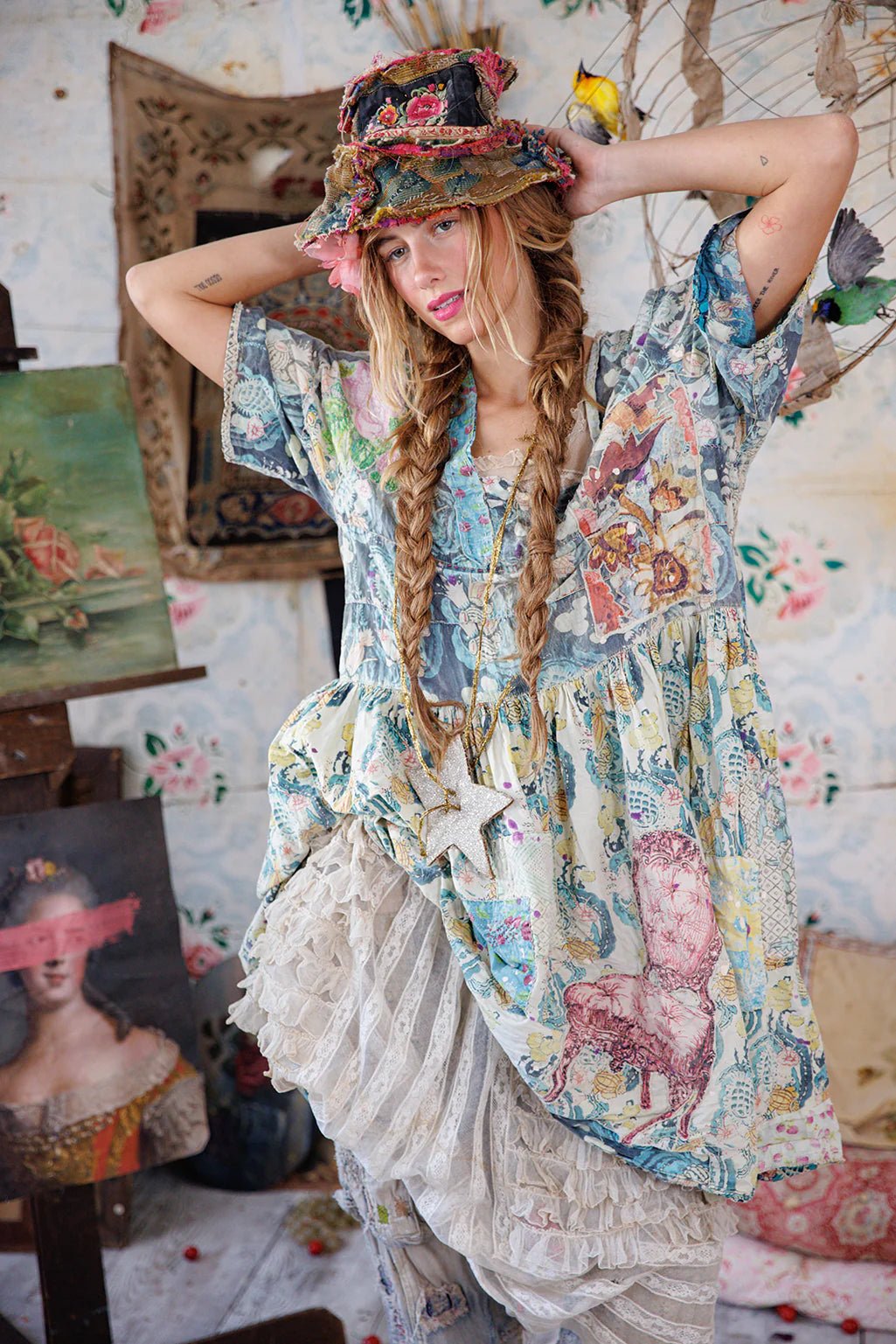 APPLIQUE TAIGI DRESS-MAGNOLIA PEARL-DRESS 1253