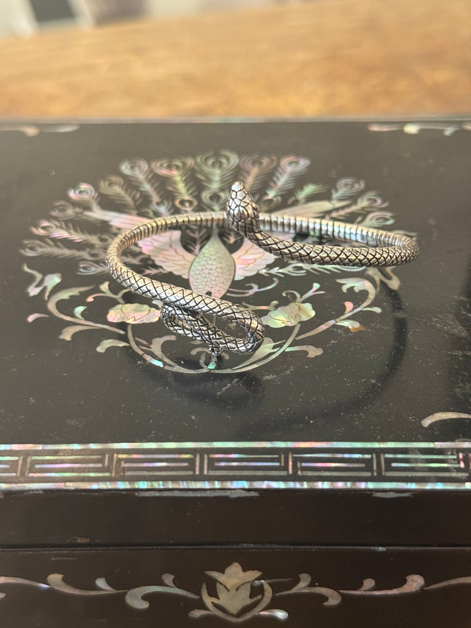 Snake charmer sterling bracelet