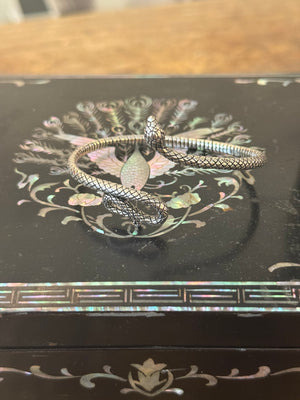 Snake charmer sterling bracelet