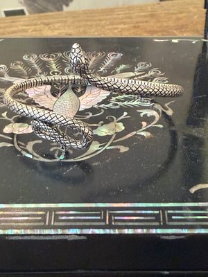 Snake charmer sterling bracelet