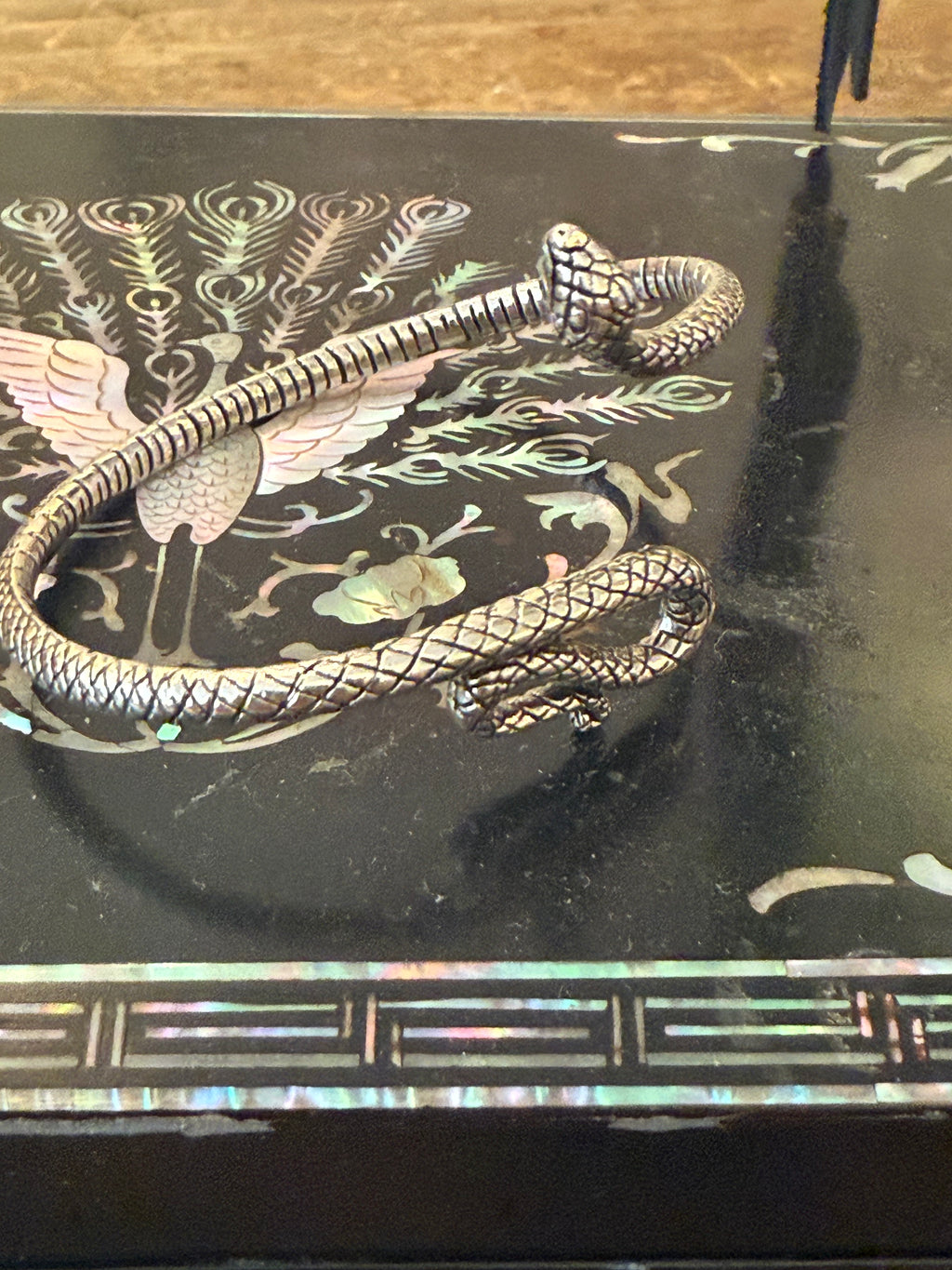 Snake charmer sterling bracelet