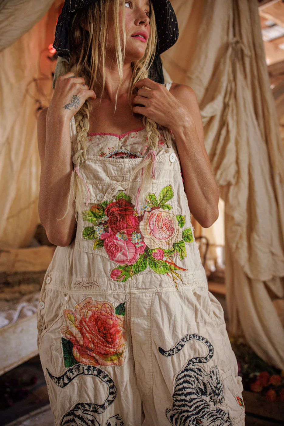 Magnolia Pearl BIRCH FLORAL LOVE OVERALLS 176