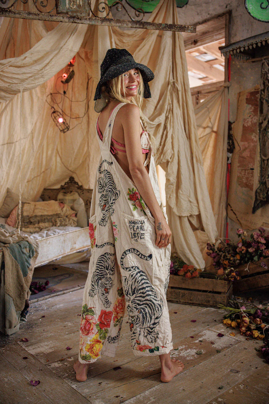 Magnolia Pearl BIRCH FLORAL LOVE OVERALLS 176