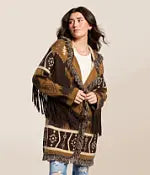 R Western Fringe Cardigan