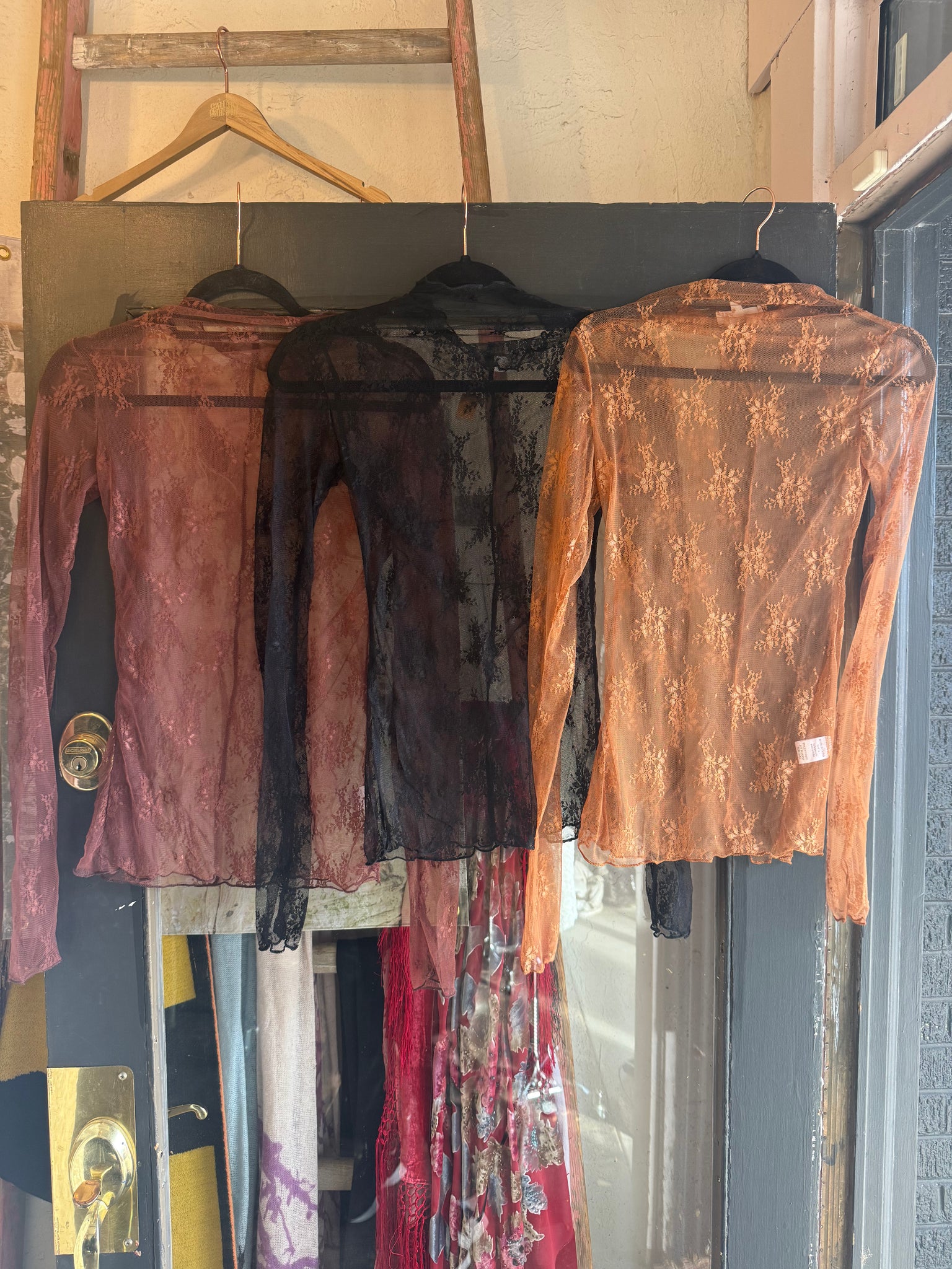 Flower vine sheer top