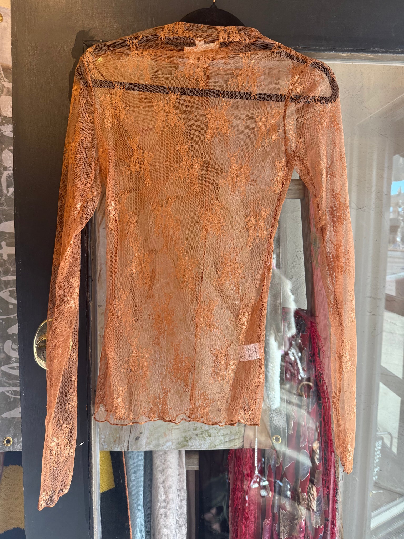 Flower vine sheer top