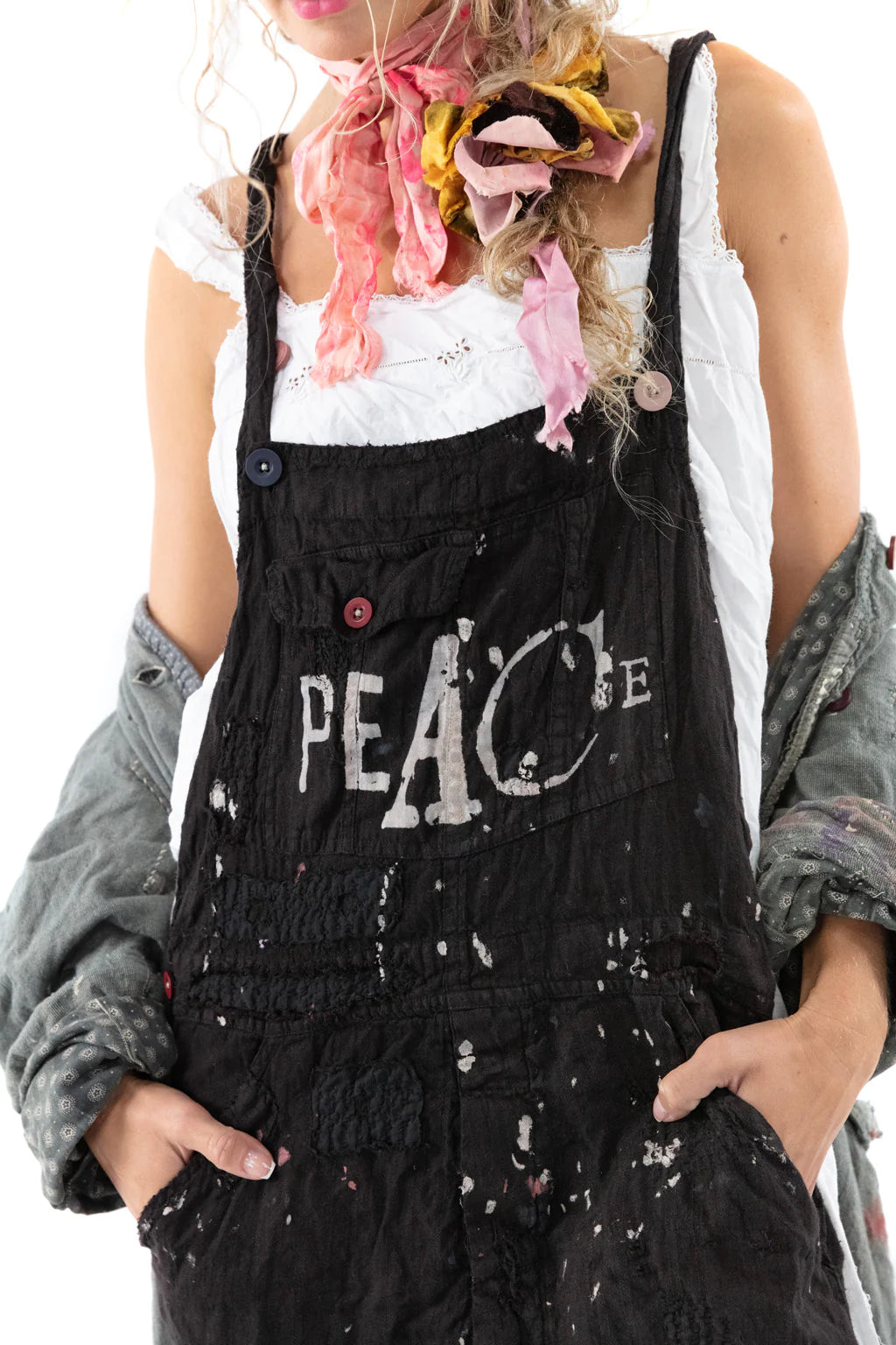 Magnolia Pearl Peace Painters overalls 071