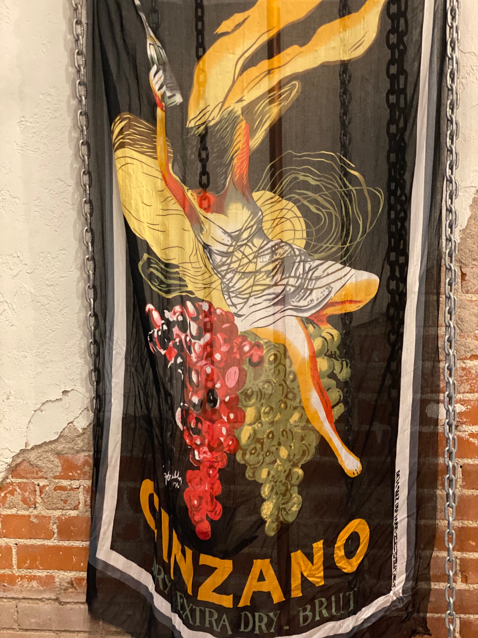 Chinzano Champagne girl tissue scarf