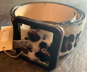 Leopard Leather Belt