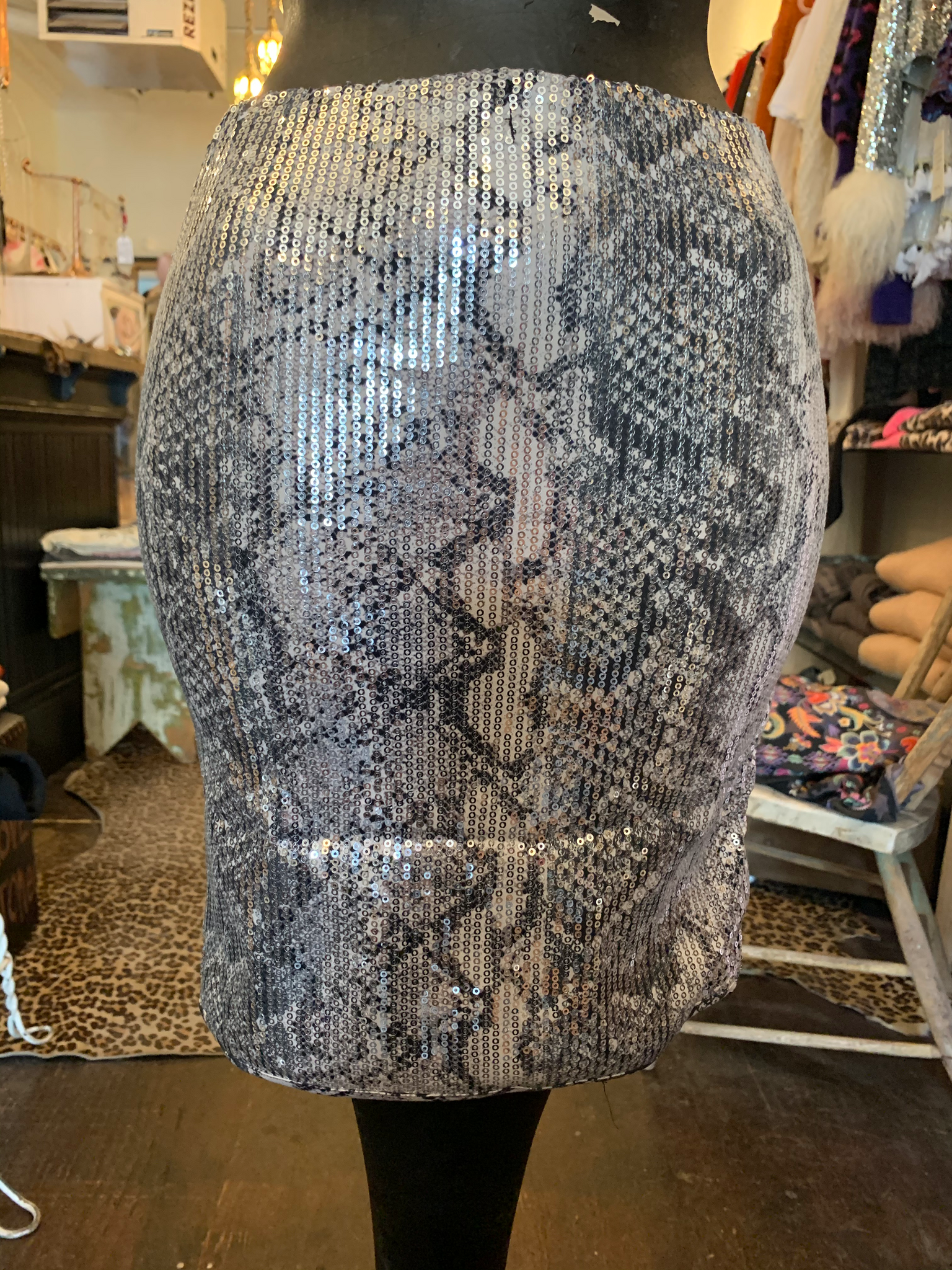 Shine Sequin Mini-Skirt