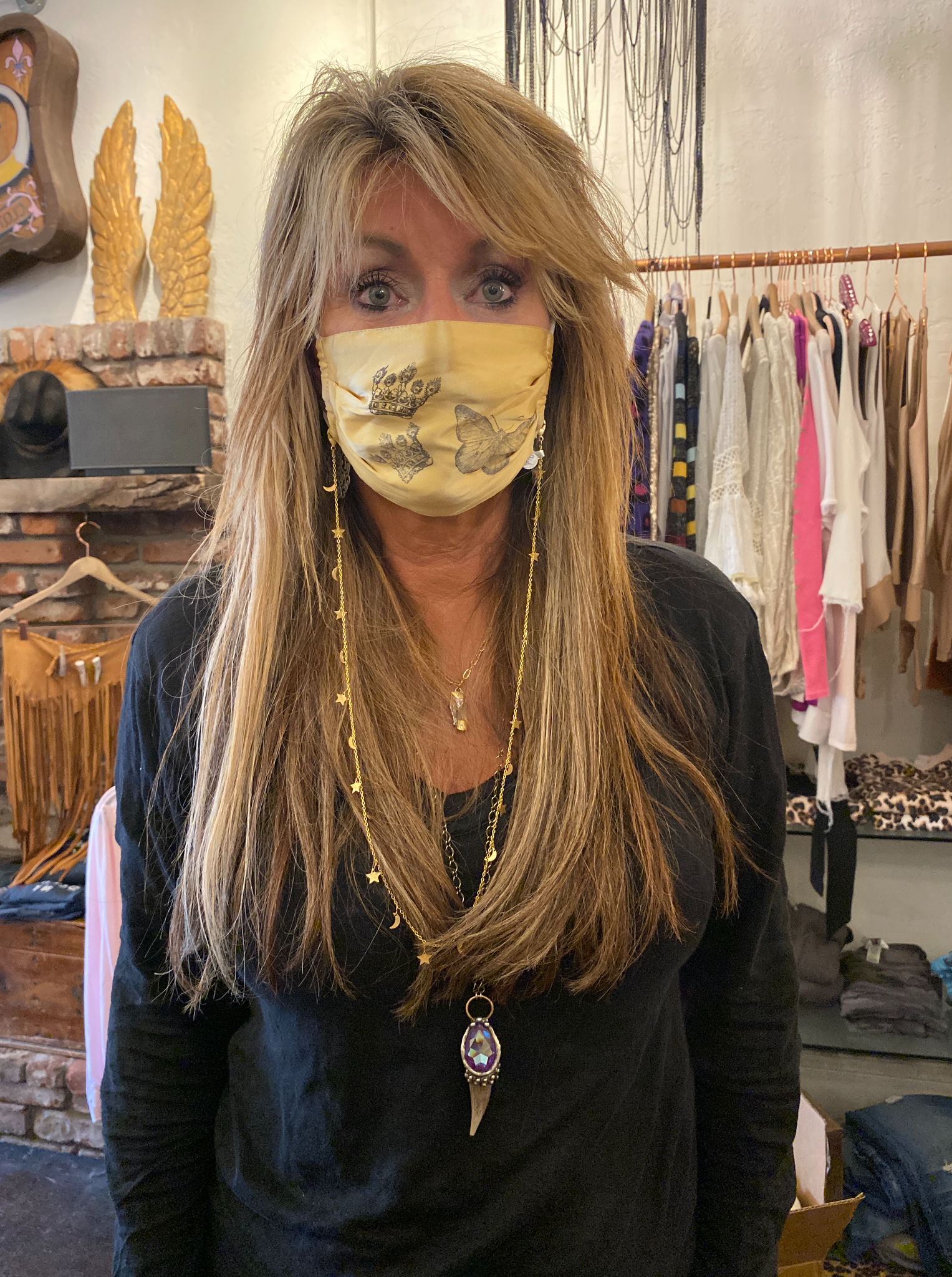 moon and star mask chain and necklace