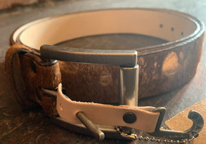 Rose Gold Leather Belt