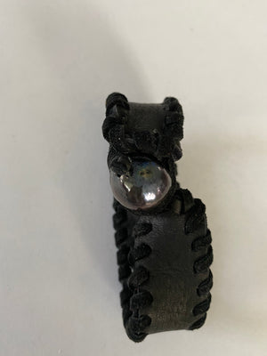 Baroque and agate leather cuff