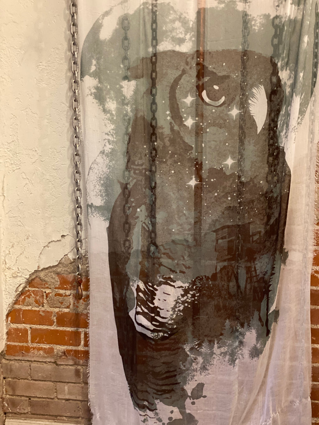 Magical Owl Tissue Scarf
