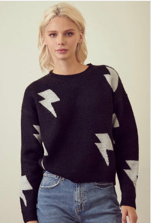 Lightning  Strikes Pullover Sweater