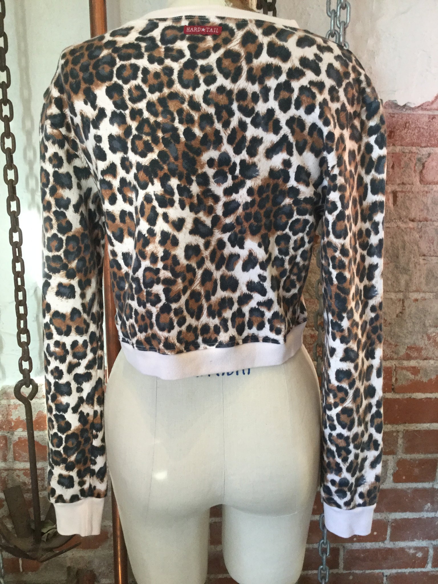 Hard Tail Leopard Crop Sweatshirt