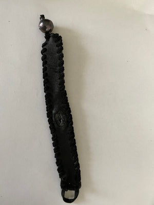 Baroque and agate leather cuff