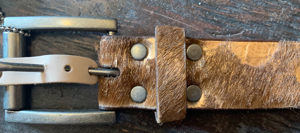 Rose Gold Leather Belt