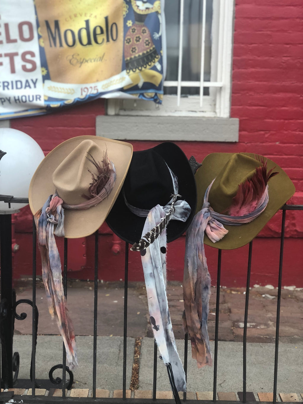 Vintage beaver one of a kind frontier hats