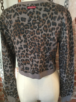 Hard Tail Leopard Crop Sweatshirt