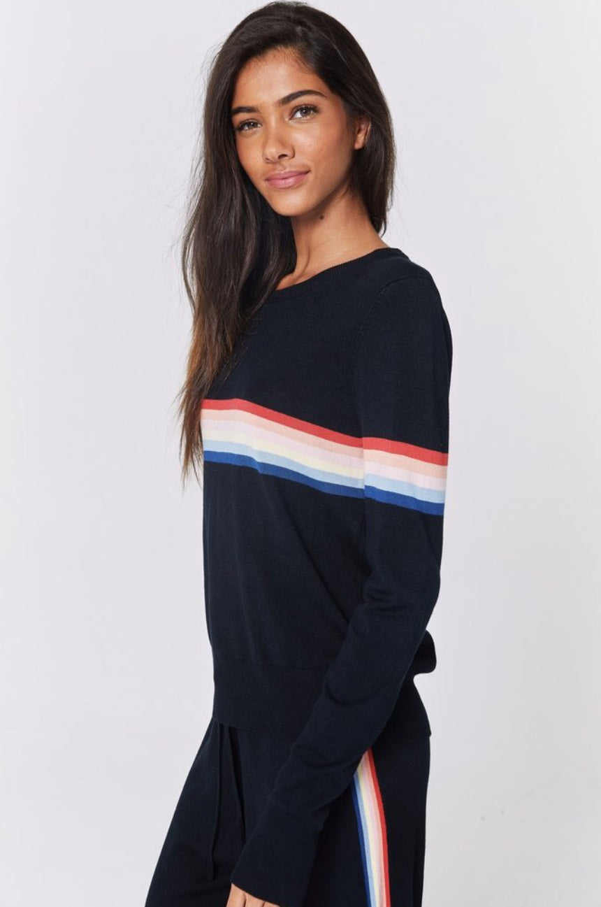 Spiritual Gangster Rainbow Stripe Sweater