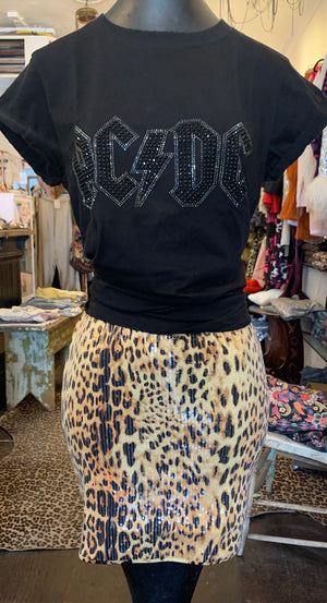 Shine Sequin Mini-Skirt