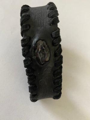 Baroque and agate leather cuff