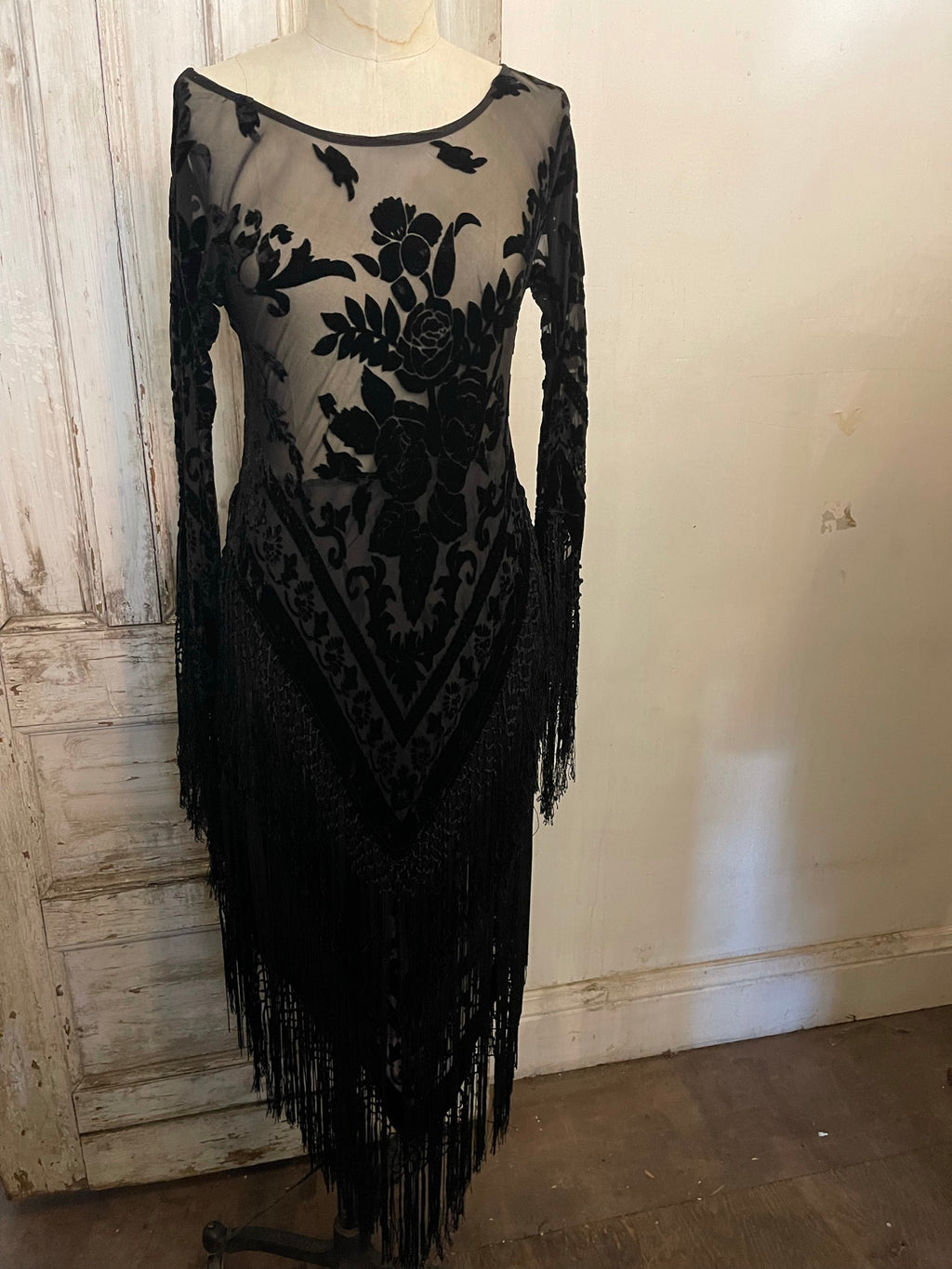 Fringe Go-Go Dress Noir