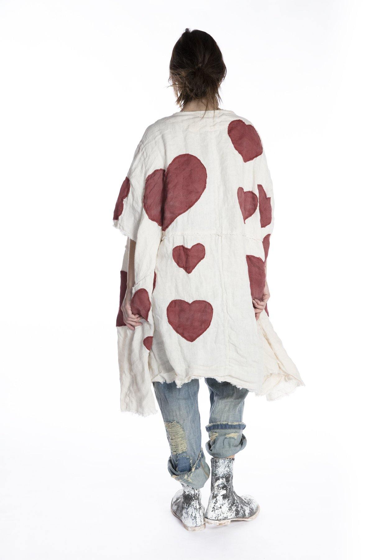 Magnolia Pearl Linen Heart Applique Kimi Koat Jacket 457