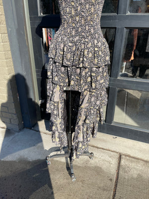 Persaro smocked high long dress