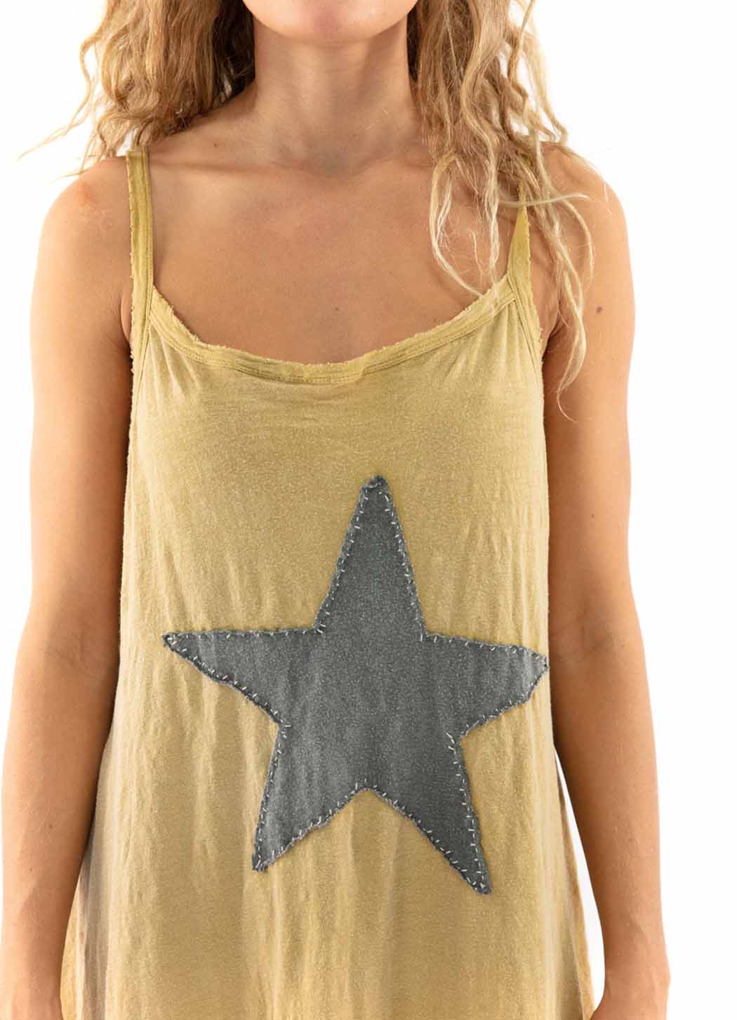 Magnolia Pearl Star Applique Lana Tank Dress One Size Molly - 799