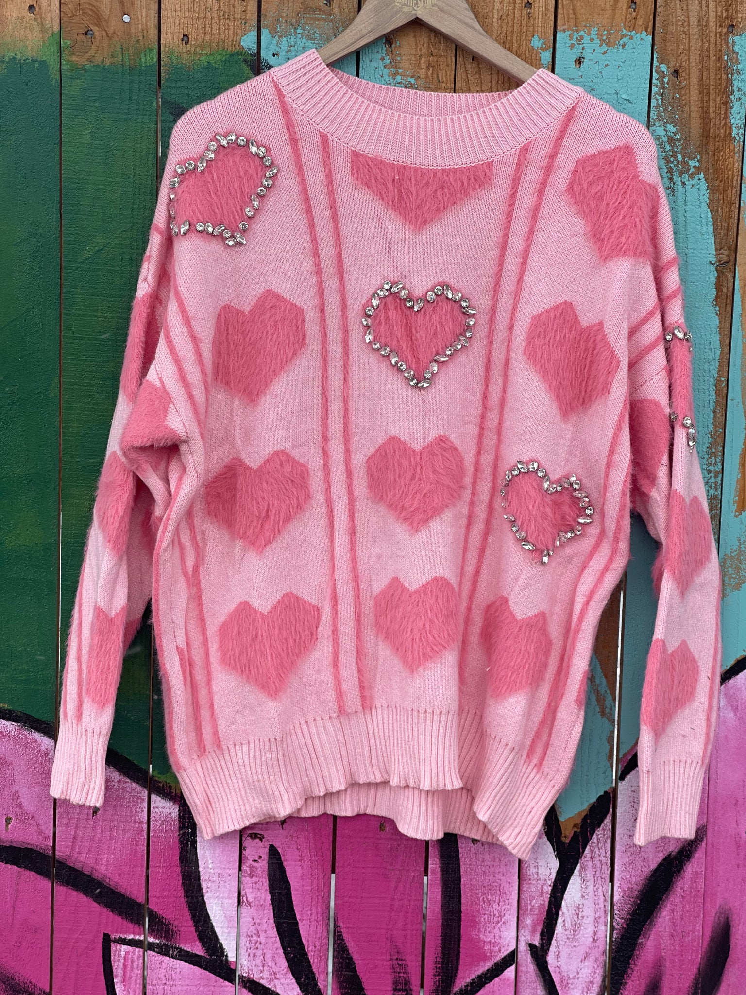 Heart on my sleeve sweater