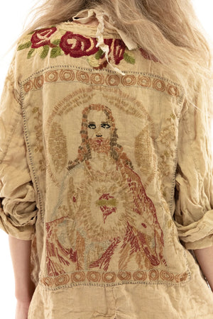 Magnolia Pearl linen embroidered Bethlehem jacket 462