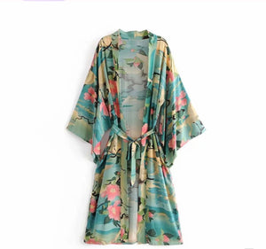Turquoise moon Kimono